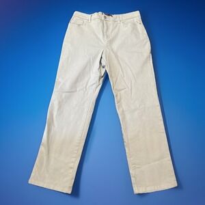 Gloria Vanderbilt Amanda Size 14 SHORT Khaki Tapered Leg (34x28)